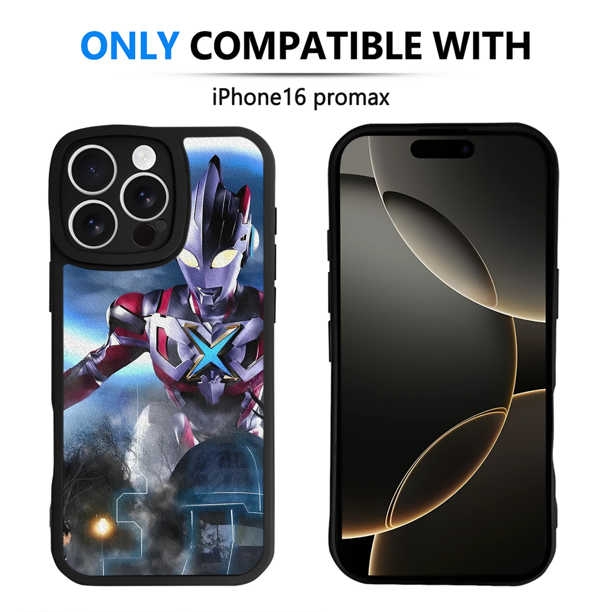 （画像用） ウルトラマン Ultraman 【iPhone 16シリーズ対応】シリコンスマホケース（レザー調） 材質：シリコン